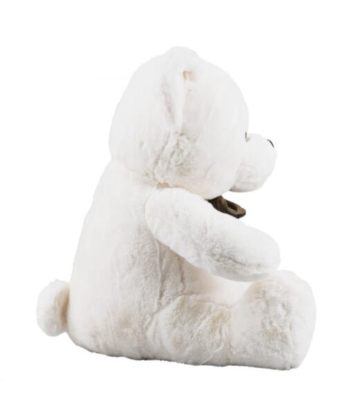 Urso Branco Sentado Gravata Borboleta 36cm - Pelúcia