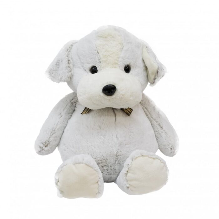 Cachorro Branco Com Laço 45cm – Pelúcia