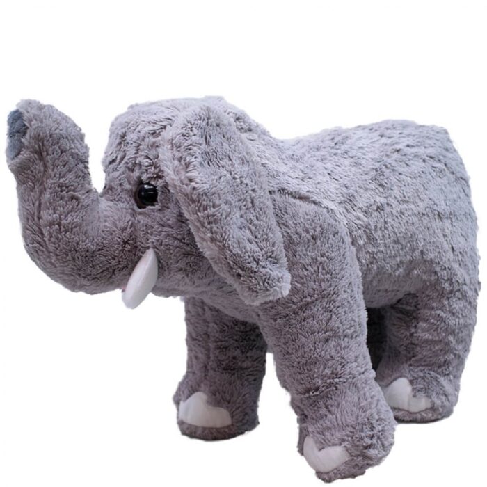 Elefante Cinza Tromba Levantada 16cm – Pelúcia