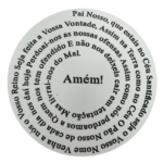 oração pai nosso mandala redondo 30 cm branco