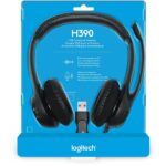 Headset com fio USB Logitech H390, Controle de áudio integrado e Microfone com Redução de Ruído, Conexão USB, Preto, 981-000014, Logitech - BT 1 UN