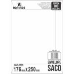 Envelope saco kraft branco 75gr 176x250 br-25 159 Romitec CX 100 UN