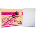 Envelope saco kraft branco 75gr 176x250 br-25 159 Romitec CX 100 UN