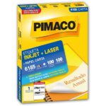 Etiqueta ink-jet/laser Carta 215,9x279,4 6185 Pimaco PT 100 UN