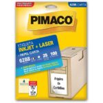 Etiqueta ink-jet/laser Carta 106,36x138,11 6288 Pimaco PT 100 UN