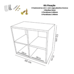 Biblioteca Cubo Aéreo Em Mdf  Madeirado