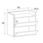 Gabinete Banheiro Suspenso 2 Potas Em Mdf Branco