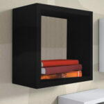 Kit 3 Nicho Decorativo 15X15X20 cm Preto Em Mdf