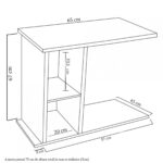 Mesa Com Rodizio Em Mdf Madeirado