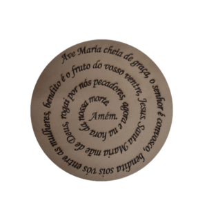 oração ave maria mandala 30 cm gravado mdf 3mm natural