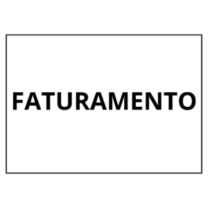 placa sinalização 1/2 oficio faturamento mdf branco