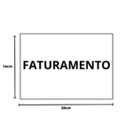 placa sinalização 1/2 oficio faturamento mdf branco