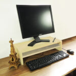 Suporte c/ Prateleira Para Monitor Natural Em Mdf