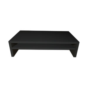 Suporte c/ Prateleira Para Monitor Preto Em Mdf