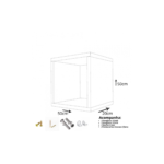 Kit 3 Nicho Decorativo 50X50X20 cm Branco Em Mdf