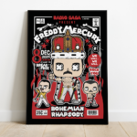 Quadro Decorativo Rock  MDF 3mm 20x28,5 cm - Freddy Mercury