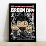 Quadro Decorativo Rock  MDF 3mm 20x28,5 cm - Green Day