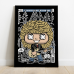 Quadro Decorativo Rock  MDF 3mm 20x28,5 cm - Def Leppard