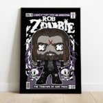 Quadro Decorativo Rock  MDF 3mm 20x28,5 cm - Rob Zombie