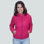 Jaqueta Feminina Bobojaco Nylon Forrada com Touca - Pink