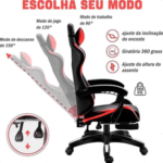 Vitrine de Fornecedores  Cadeira Gamer Phyton Fly Vermelho  4