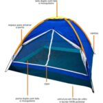 Suply São Paulo  Barraca de Camping para 2 Pessoas - Azul  4