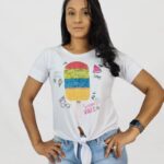 T-shirt com Amarração Summer Vibe