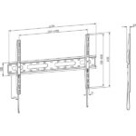 Suporte para TV Fixo, 32" a 86", FIX600 Elg - CX 1 UN