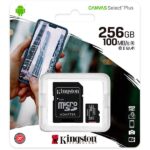 Cartão de Memória microSD com adaptador Select Plus, 256GB, Kingston - BT 1 UN