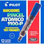 Pincel marcador atômico azul 1.100-p Pilot CX 12 UN