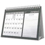 Calendário De Mesa 2025, Brief, Preto, 2512878, Spiral Brf - PT 1 UN