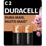 Pilha Alcalina Duracell Média C - BT 2 UN