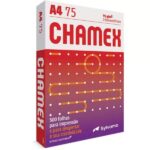 Papel Sulfite A4, 75g, 210mmx297mm, Caixa com 10 resmas - 5000 Folhas, Chamex CX 5000 FL