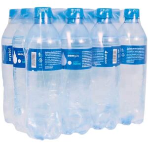 Água Mineral sem gás, 500ml, Pack com 12 unidades, Crystal – PT 12 UN