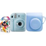 Kit Câmera instantânea Instax Mini 12 Azul com Pack de 10 fotos e Bolsa, Fuji Film - CX 1 UN