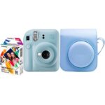 Kit Câmera instantânea Instax Mini 12 Azul com Pack de 10 fotos e Bolsa, Fuji Film - CX 1 UN