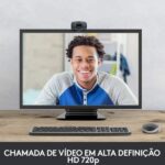 Webcam Full HD Logitech C920s com Microfone e Proteção de Privacidade para Gravações em 1080p Widescreen, Compatível com Logitech Capture CX 1 UN