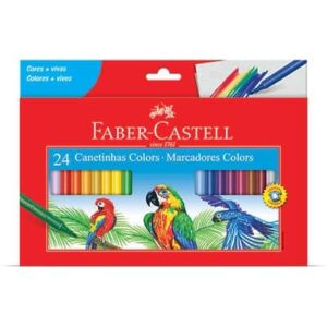 Canetinha Colors 24 Cores Faber-Castell CX 1 UN