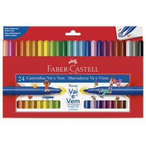 Canetinha Vai e Vem 24 cores Faber-Castell ET 1 UN