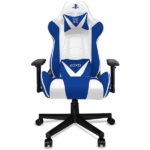 Cadeira Gamer Playstation, com encosto inclinável e ajuste de altura, Branco e Azul, PA4D, XL-1315-4D, Playstation - CX 1 UN