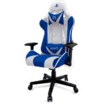 Cadeira Gamer Playstation, com encosto inclinável e ajuste de altura, Branco e Azul, PA4D, XL-1315-4D, Playstation - CX 1 UN