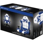 Cadeira Gamer Playstation, com encosto inclinável e ajuste de altura, Branco e Azul, PA4D, XL-1315-4D, Playstation - CX 1 UN