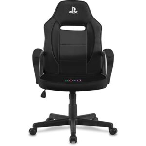 Cadeira Gamer Playstation, com encosto reclinável e ajuste de altura, Preta, PPF, XL-3319, Playstation – CX 1 UN