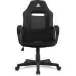 Cadeira Gamer Playstation, com encosto reclinável e ajuste de altura, Preta, PPF, XL-3319, Playstation - CX 1 UN