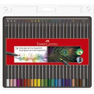 Lápis de Cor EcoLápis SuperSoft 24 Cores Faber-Castell CX 1 UN