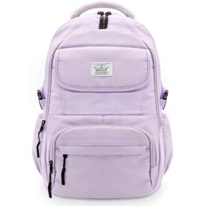 Mochila para notebook até 15 polegadas, poliéster, Lilás pastel, Baohua – PT 1 UN