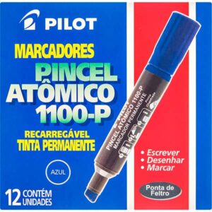 Pincel marcador atômico azul 1.100-p Pilot CX 12 UN