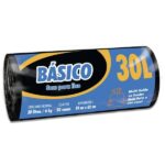 Saco para lixo 30lt preto basico Dover RL 50 UN