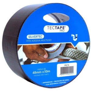 Fita adesiva multiuso 48mmx50m preta Tectape PT 1 UN