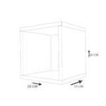 Kit 3 Nicho Decorativo 20X20X15 cm Madeirado Em Mdf